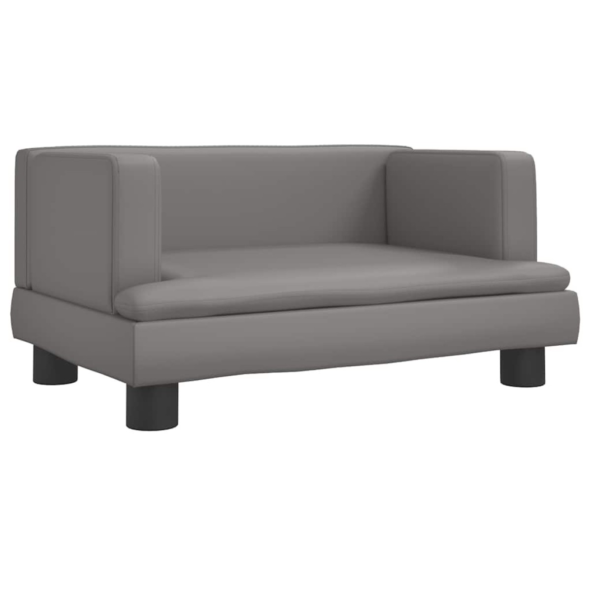 vidaXL Κρεβάτι Σκύλου Γκρι 60 x 40 x 30 εκ. από Συνθετικό Δέρμα