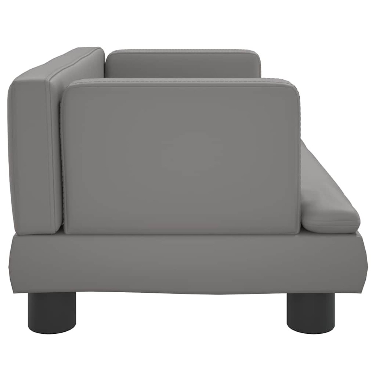 vidaXL Κρεβάτι Σκύλου Γκρι 60 x 40 x 30 εκ. από Συνθετικό Δέρμα