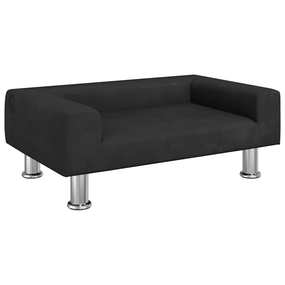 vidaXL Κρεβάτι Σκύλου Μαύρο 70 x 45 x 26.5 εκ. Βελούδινο