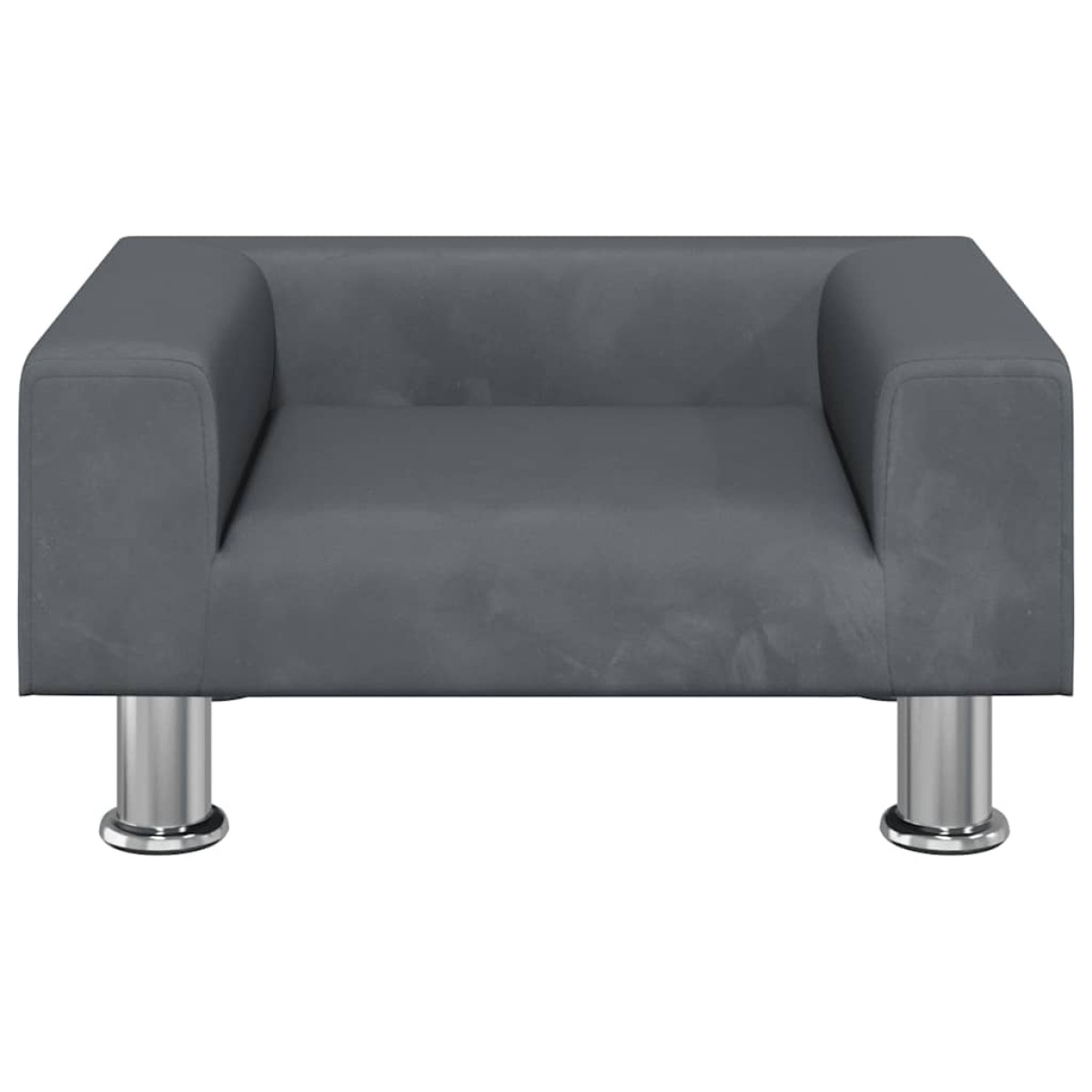 vidaXL Κρεβάτι Σκύλου Σκούρο Γκρι 50x40x26,5 εκ. Βελούδινο