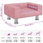 vidaXL Κρεβάτι Σκύλου Ροζ 50 x 40 x 26,5 εκ. Βελούδινο
