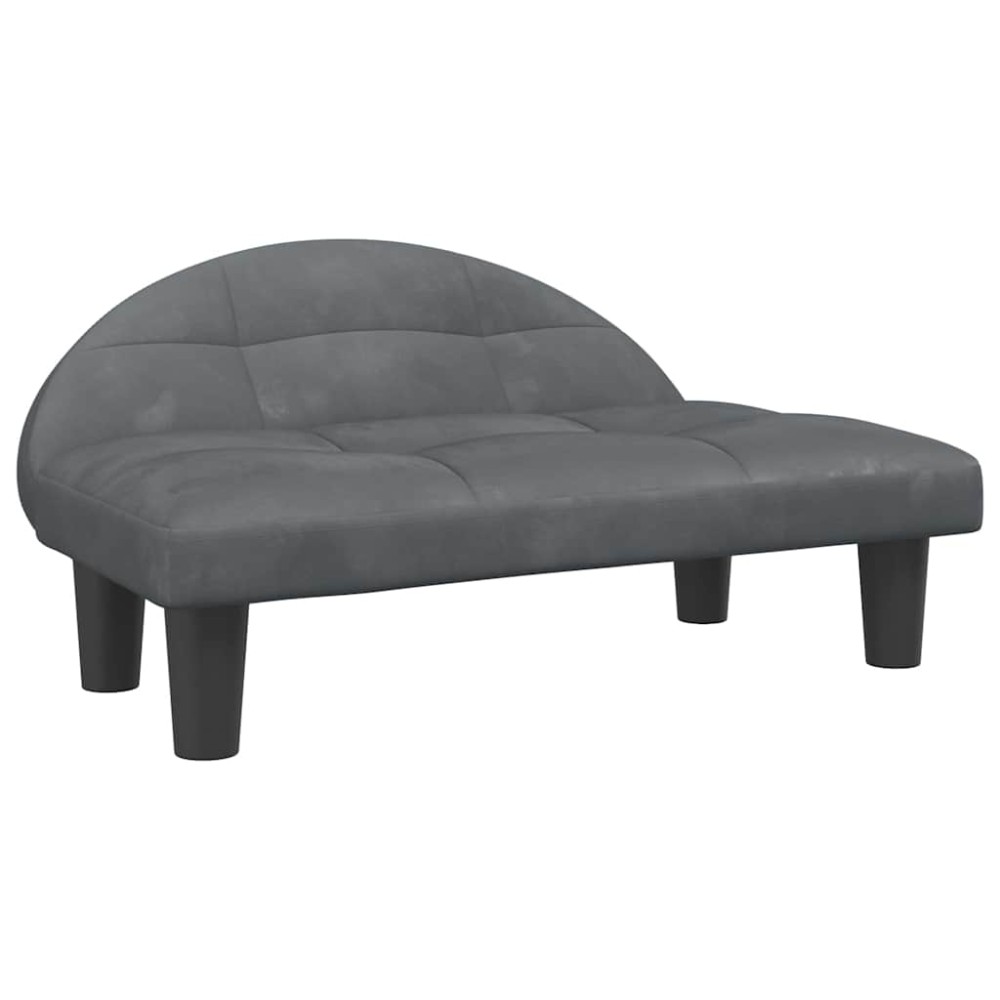 vidaXL Κρεβάτι Σκύλου Σκούρο Γκρι 70x52x30 εκ. Βελούδινο