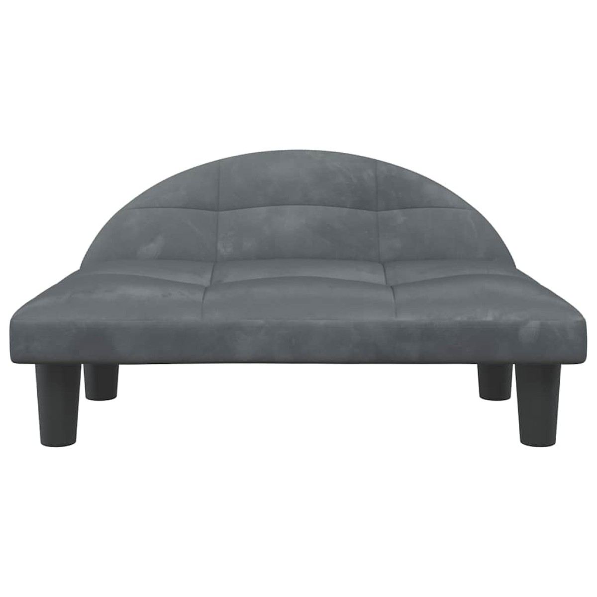 vidaXL Κρεβάτι Σκύλου Σκούρο Γκρι 70x52x30 εκ. Βελούδινο