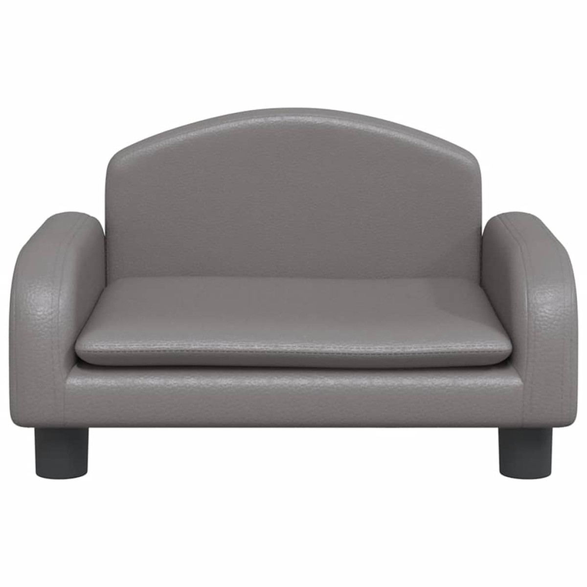 vidaXL Κρεβάτι Σκύλου Γκρι 50x40x30 εκ. από Συνθετικό Δέρμα