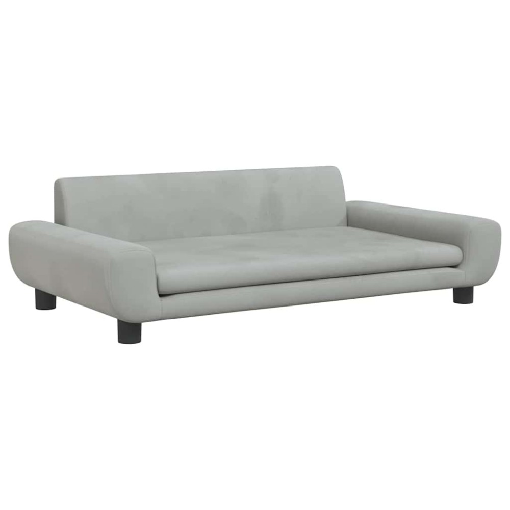 vidaXL Κρεβάτι Σκύλου Ανοιχτό Γκρι 100 x 54 x 33 εκ. Βελούδινο