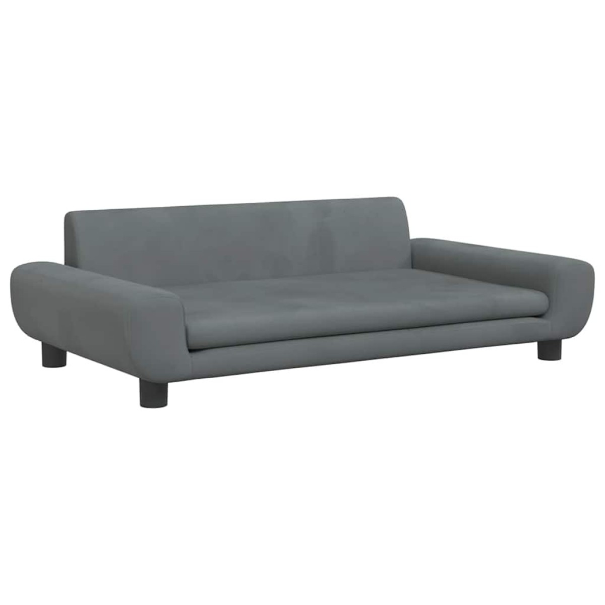 vidaXL Κρεβάτι Σκύλου Σκούρο Γκρι 100 x 54 x 33 εκ. Βελούδινο