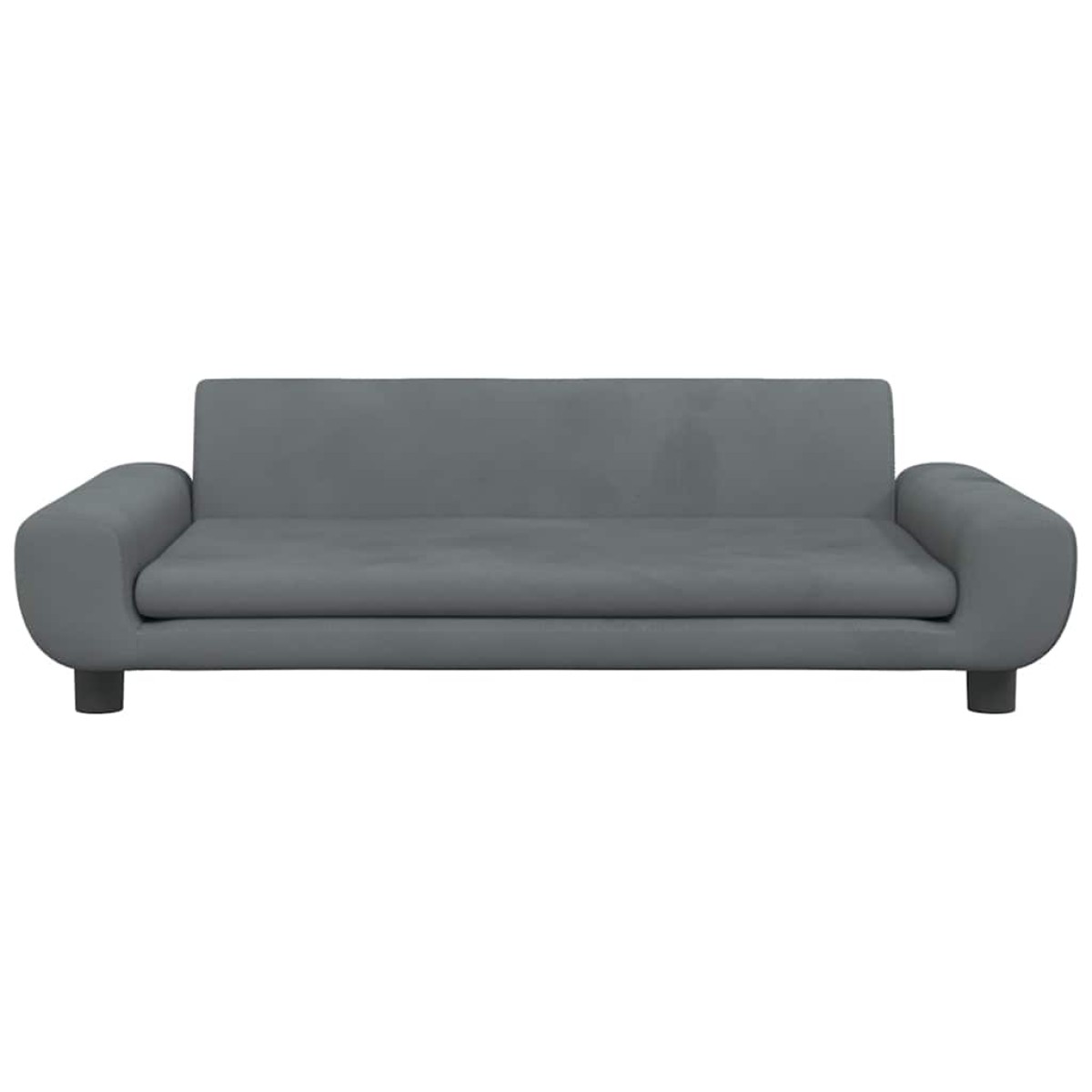 vidaXL Κρεβάτι Σκύλου Σκούρο Γκρι 100 x 54 x 33 εκ. Βελούδινο