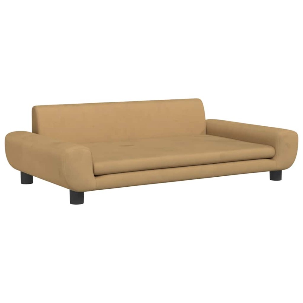vidaXL Κρεβάτι Σκύλου Καφέ 100 x 54 x 33 εκ. Βελούδινο