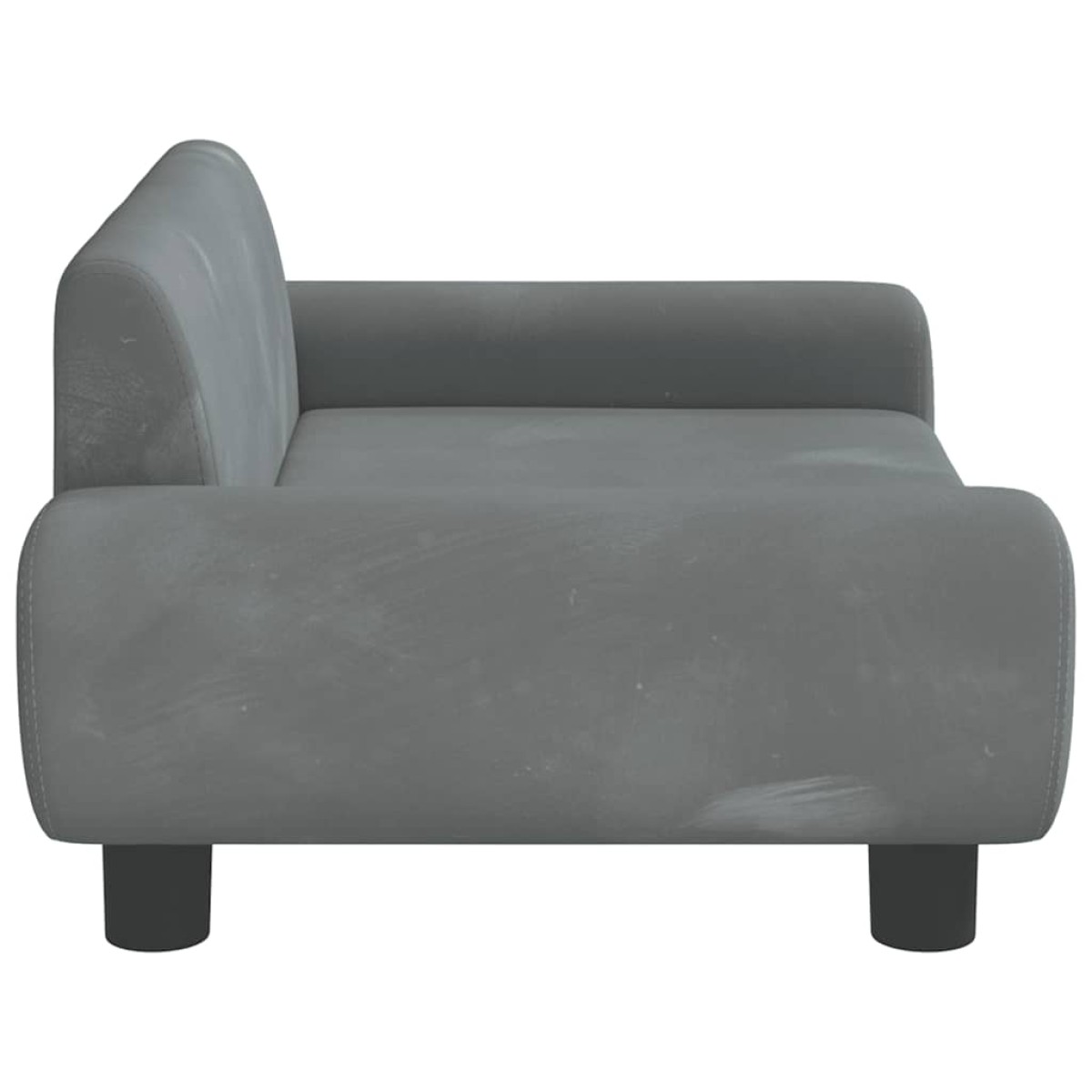 vidaXL Κρεβάτι Σκύλου Σκούρο Γκρι 70 x 45 x 33 εκ. Βελούδινο