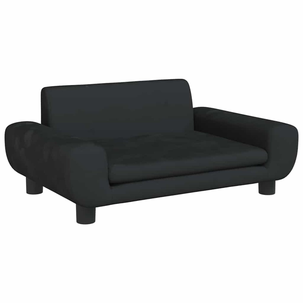 vidaXL Κρεβάτι Σκύλου Μαύρο 70 x 45 x 33 εκ. Βελούδινο