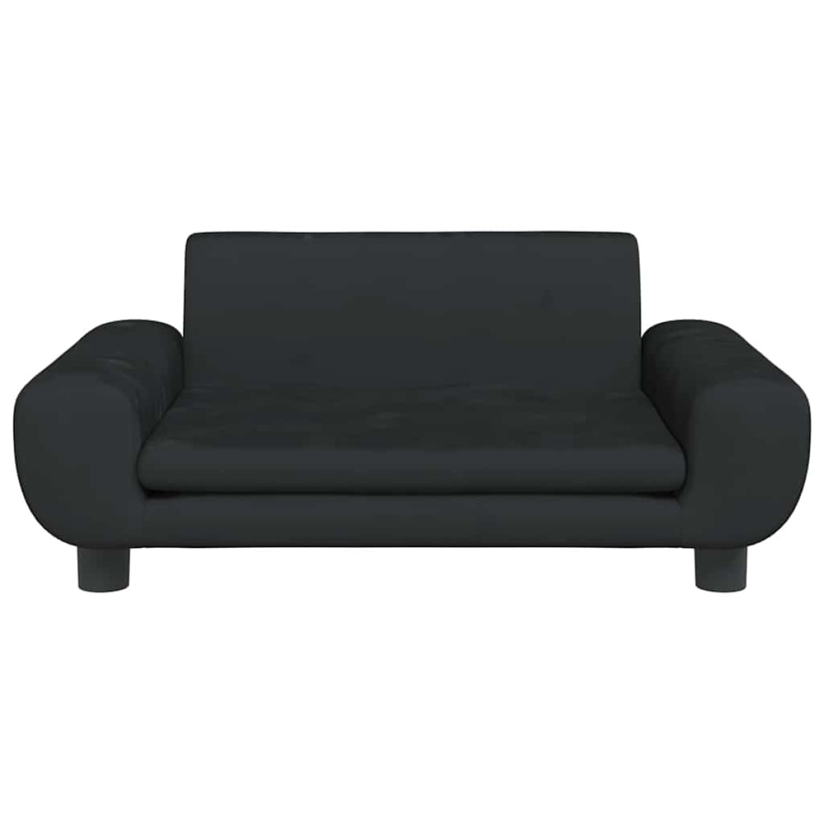 vidaXL Κρεβάτι Σκύλου Μαύρο 70 x 45 x 33 εκ. Βελούδινο