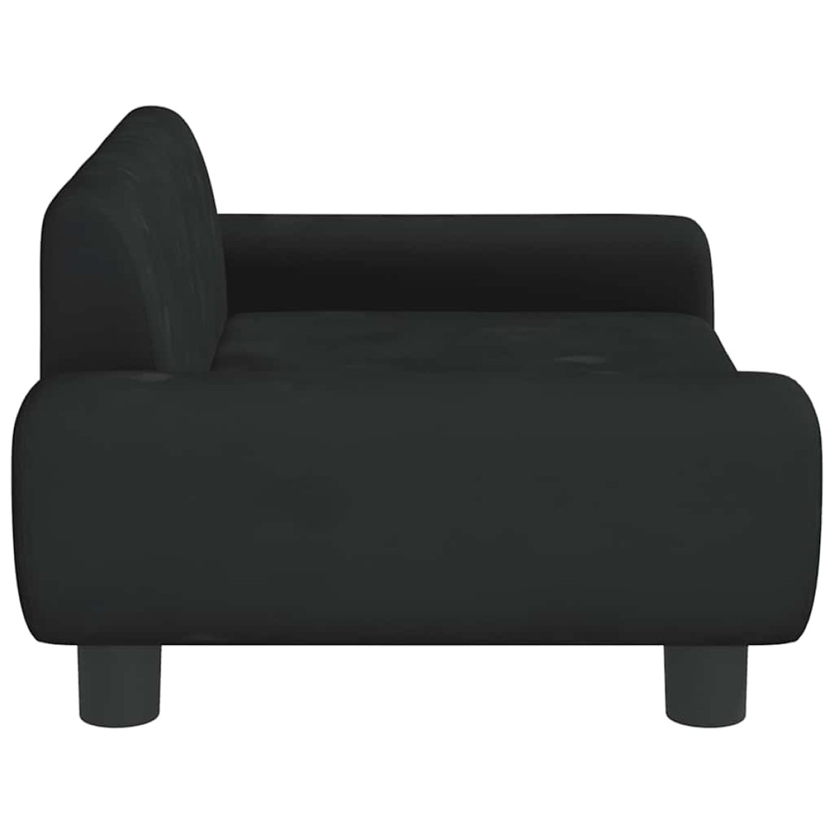 vidaXL Κρεβάτι Σκύλου Μαύρο 70 x 45 x 33 εκ. Βελούδινο