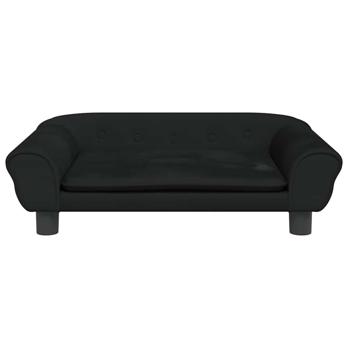 vidaXL Κρεβάτι Σκύλου Μαύρο 70 x 48 x 22 εκ. Βελούδινο