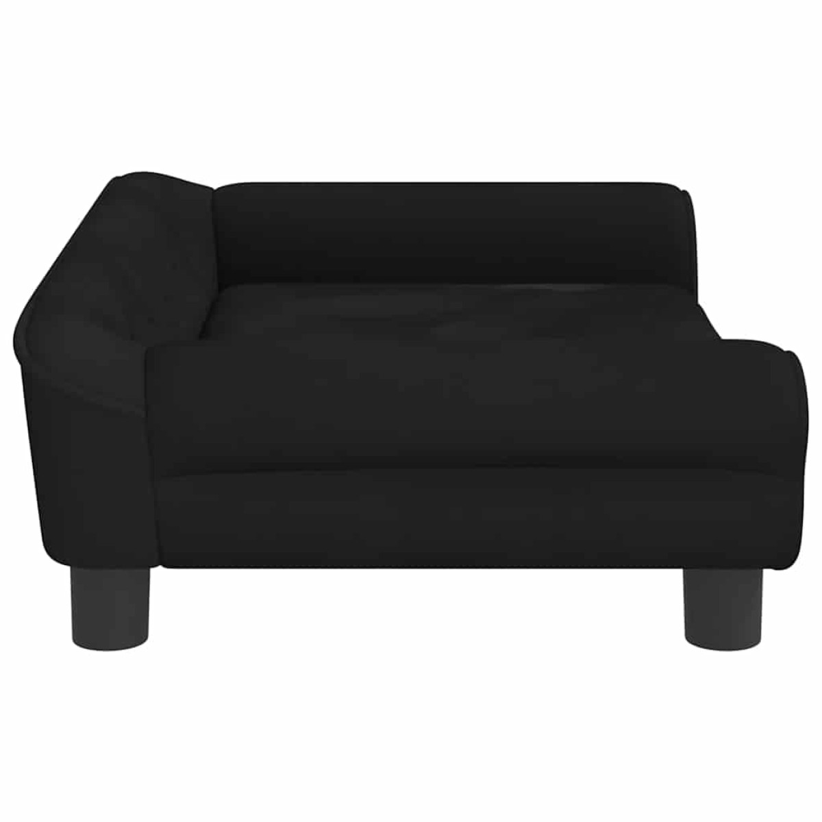vidaXL Κρεβάτι Σκύλου Μαύρο 70 x 48 x 22 εκ. Βελούδινο