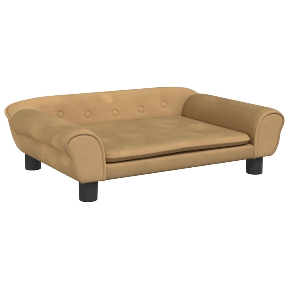 vidaXL Κρεβάτι Σκύλου Καφέ 70 x 48 x 22 εκ. Βελούδινο
