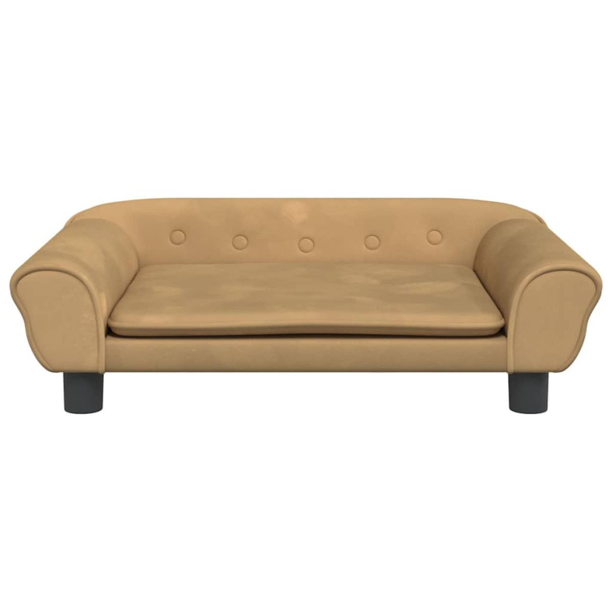 vidaXL Κρεβάτι Σκύλου Καφέ 70 x 48 x 22 εκ. Βελούδινο