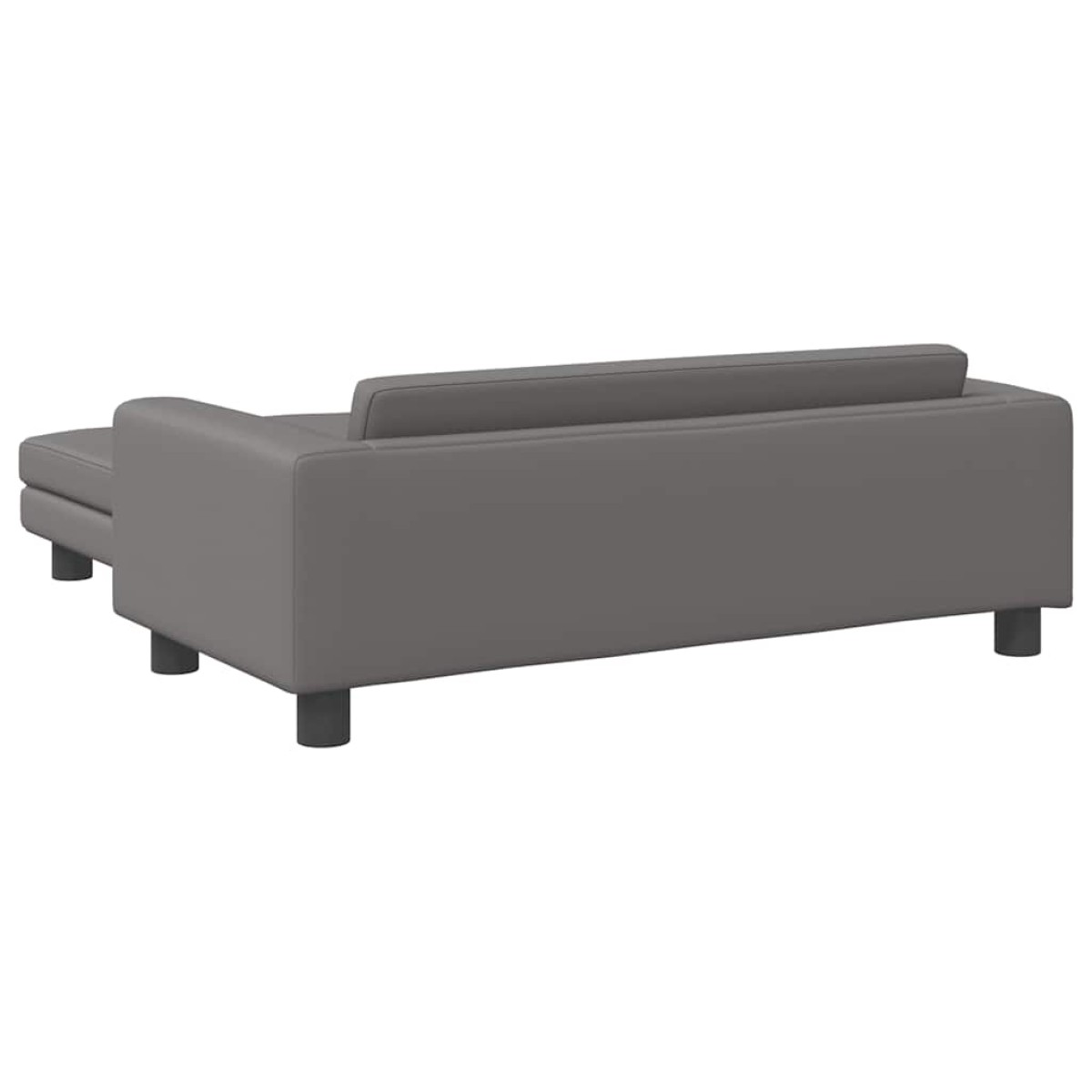 vidaXL Κρεβάτι Σκύλου με Προέκταση Γκρι 100x50x30 εκ. Συνθετικό Δέρμα