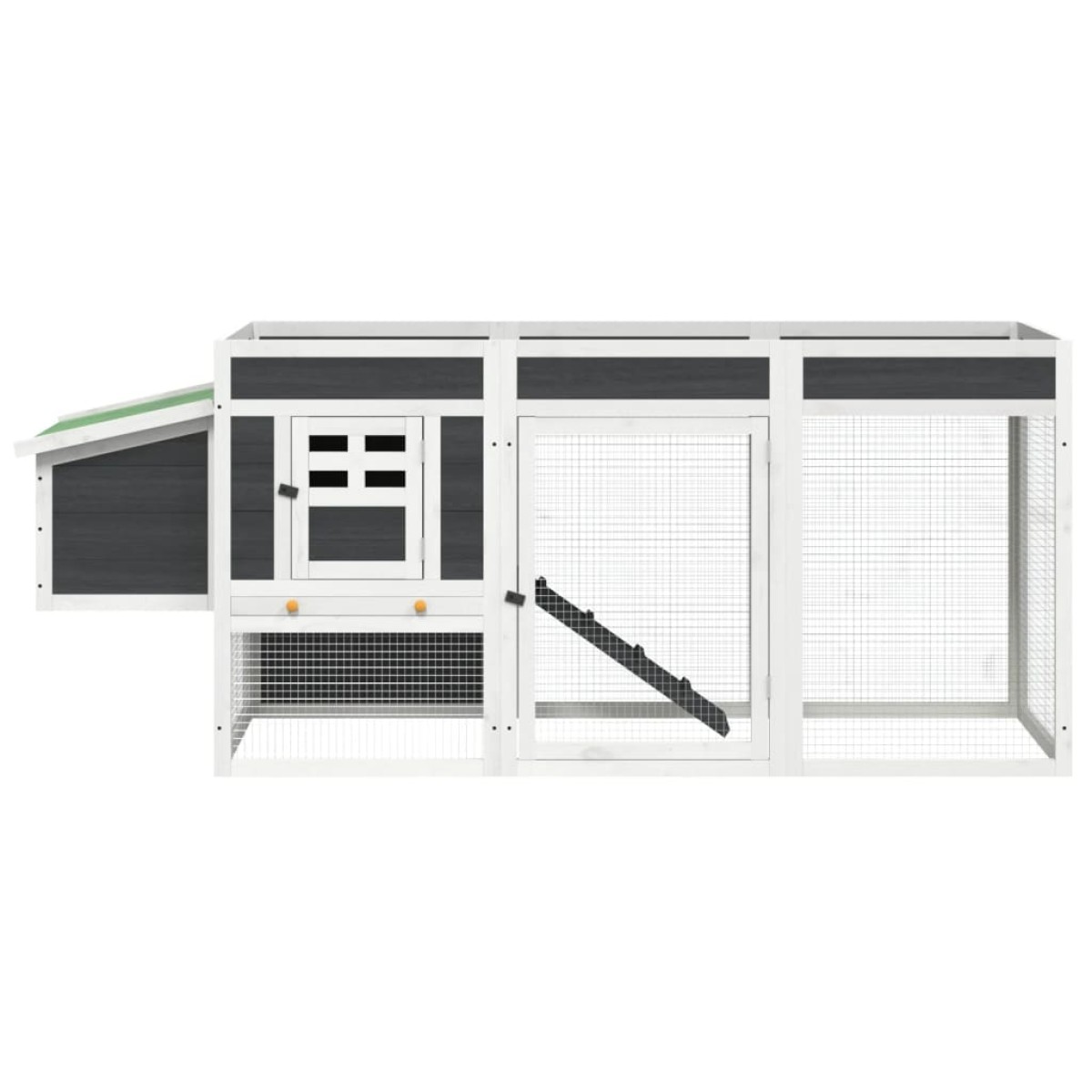 vidaXL Κοτέτσι Γκρι 204 x 50 x 84 εκ. από Μασίφ Ξύλο Πεύκου