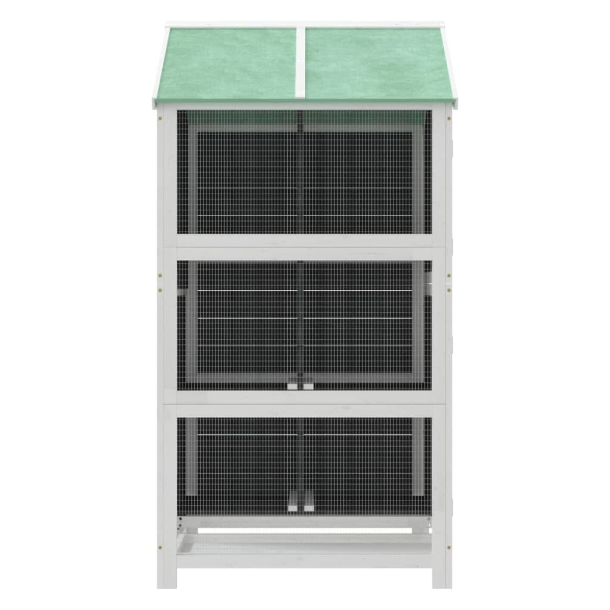 vidaXL Σπιτάκι Πουλιών Γκρι 97 x 81 x 152 εκ. από Μασίφ Ξύλο Πεύκου