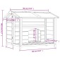 vidaXL Σπίτι Σκύλου Καφέ 96 x 87 x 80,5 εκ. από Μασίφ Ξύλο Πεύκου