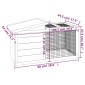 vidaXL Κλουβί Κουνελιών Γκρι 100,5 x 54 x 55 εκ. Μασίφ Ξύλο Πεύκου