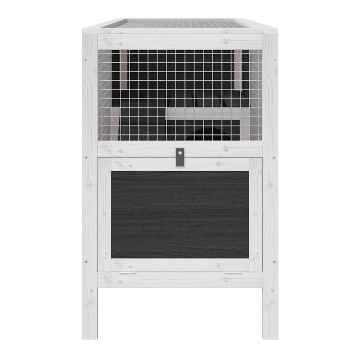 vidaXL Κλουβί Κουνελιών Γκρι 103 x 44 x 69,5 εκ. Μασίφ Ξύλο Πεύκου
