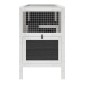 vidaXL Κλουβί Κουνελιών Γκρι 103 x 44 x 69,5 εκ. Μασίφ Ξύλο Πεύκου