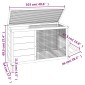 vidaXL Κλουβί Κουνελιών Κόκκινο 103 x 44 x 69,5 εκ. Μασίφ Ξύλο Πεύκου