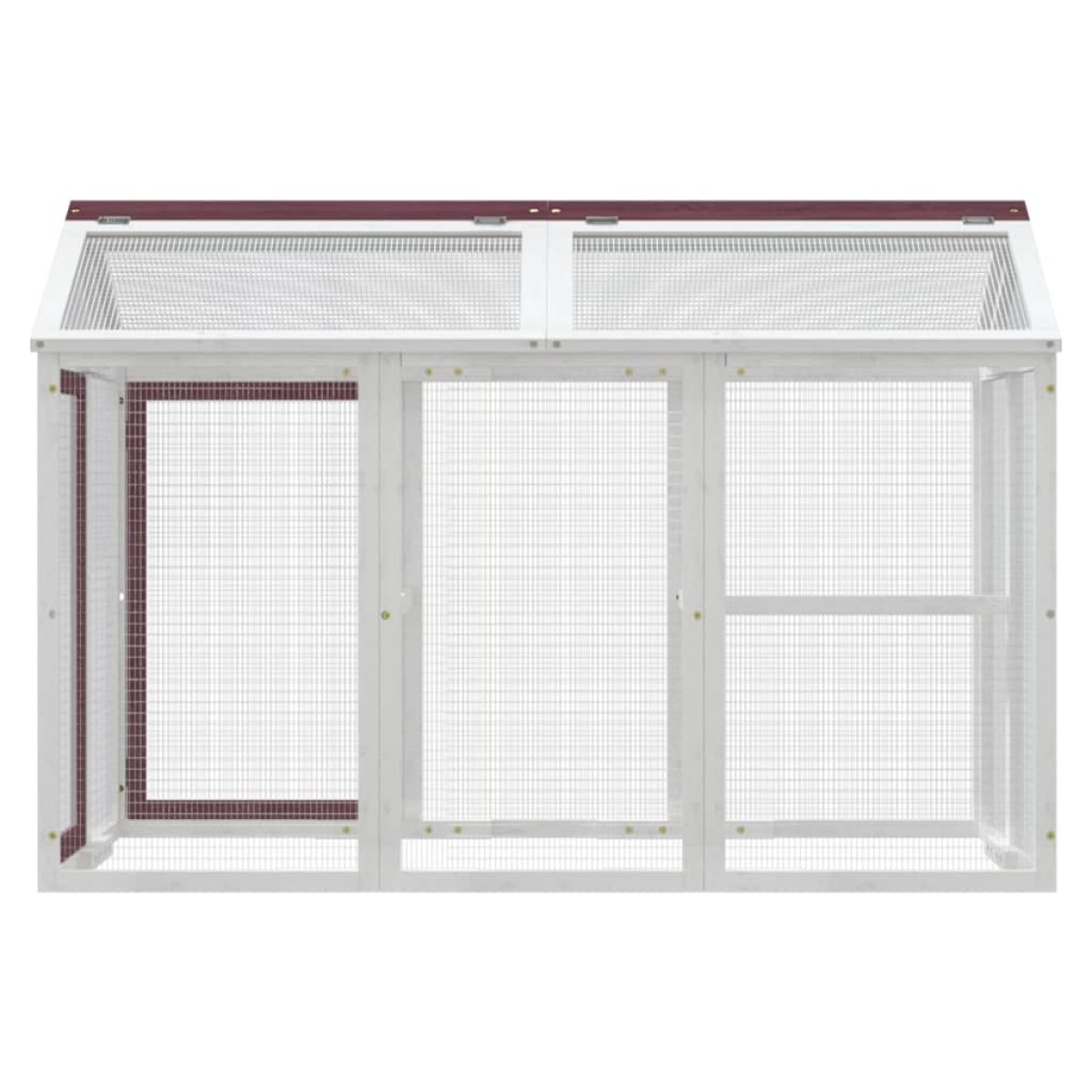 vidaXL Κουτί Περίφραξης Μόκα 141 x 94 x 104 εκ. από Μασίφ Ξύλο Πεύκου