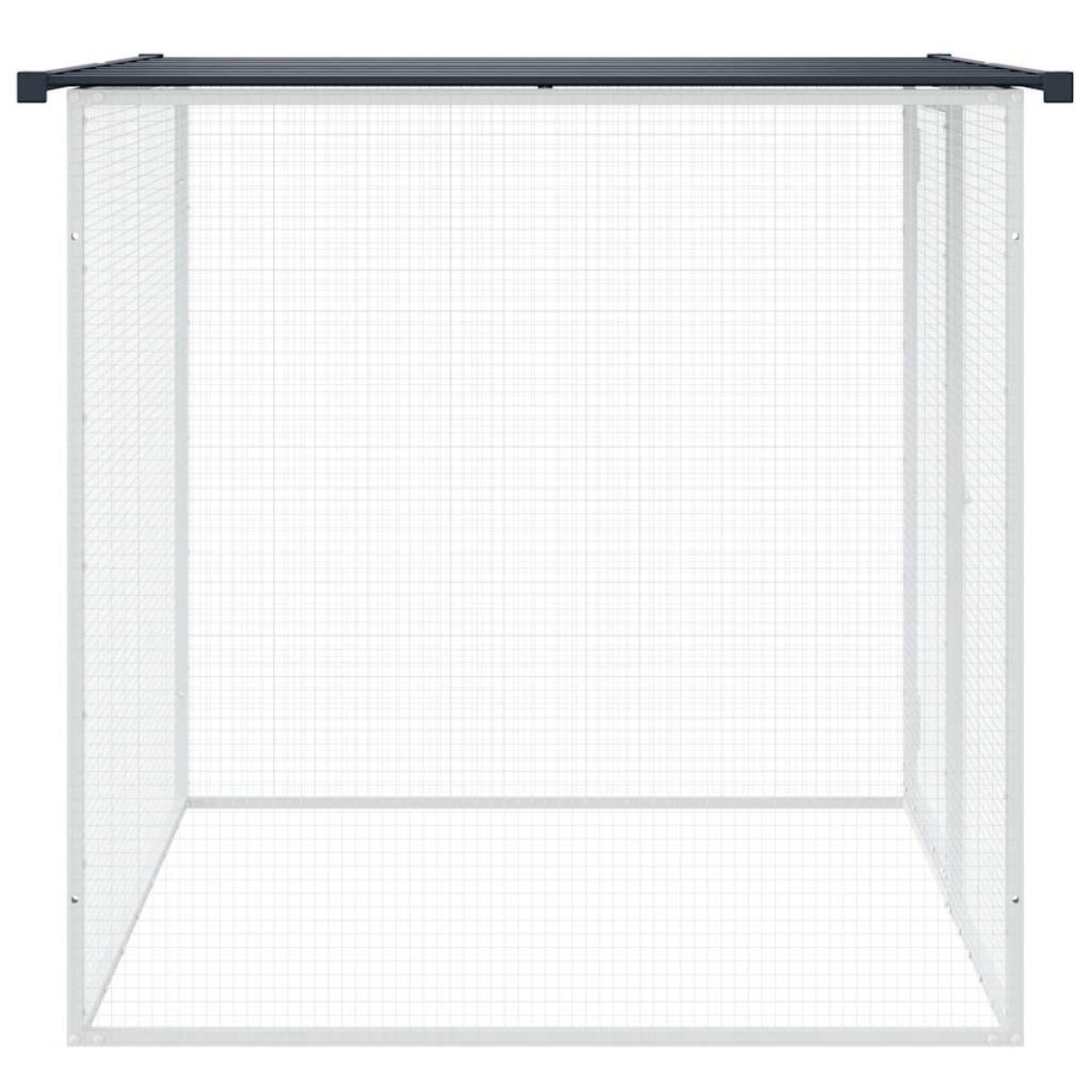 vidaXL Κοτέτσι - Κλουβί με Στέγη Ανθρακί 103x98x90 εκ. Γαλβαν. Ατσάλι
