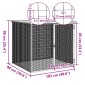 vidaXL Κοτέτσι - Κλουβί με Στέγη Ανθρακί 103x98x90 εκ. Γαλβαν. Ατσάλι