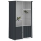vidaXL Κλουβί Πουλιών Ανθρακί 115x78x200 εκ. από Γαλβανισμένο Χάλυβα