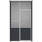 vidaXL Κλουβί Πουλιών Ανθρακί 115x78x200 εκ. από Γαλβανισμένο Χάλυβα