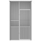 vidaXL Κλουβί Πουλιών Γκρι 115x78x200 εκ. από Γαλβανισμένο Χάλυβα