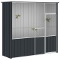 vidaXL Κλουβί Πουλιών Ανθρακί 215x78x200 εκ. από Γαλβανισμένο Χάλυβα