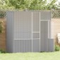 vidaXL Κλουβί Πουλιών Γκρι 215 x 78 x 200 εκ. από Γαλβανισμένο Χάλυβα