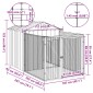 vidaXL Σπιτάκι Σκύλου με Αυλή Ανθρακί 117x201x123 εκ. Γαλβαν. Χάλυβας