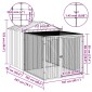 vidaXL Κλουβί για Κότες με Αυλή Ανθρακί 117x201x123 εκ Γαλβαν. Χάλυβας