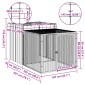 vidaXL Κλουβί για Κότες με Αυλή Ανθρακί 110x201x110 εκ Γαλβαν. Χάλυβας
