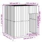 vidaXL Σπιτάκι Σκύλου με Οροφή Αν. Γκρι 165x153x181 εκ Γαλβαν. Χάλυβας