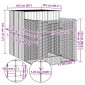 vidaXL Σπιτάκι Σκύλου με Αυλή Αν. Γκρι 165x251x181 εκ Γαλβαν. Χάλυβας