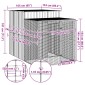 vidaXL Κλουβί για Κότες με Αυλή Αν. Γκρι 165x251x181εκ Γαλβαν. Χάλυβας