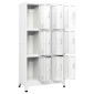 vidaXL Φοριαμός Γκρι 90x45x180 εκ. από Ατσάλι με 9 Τμήματα