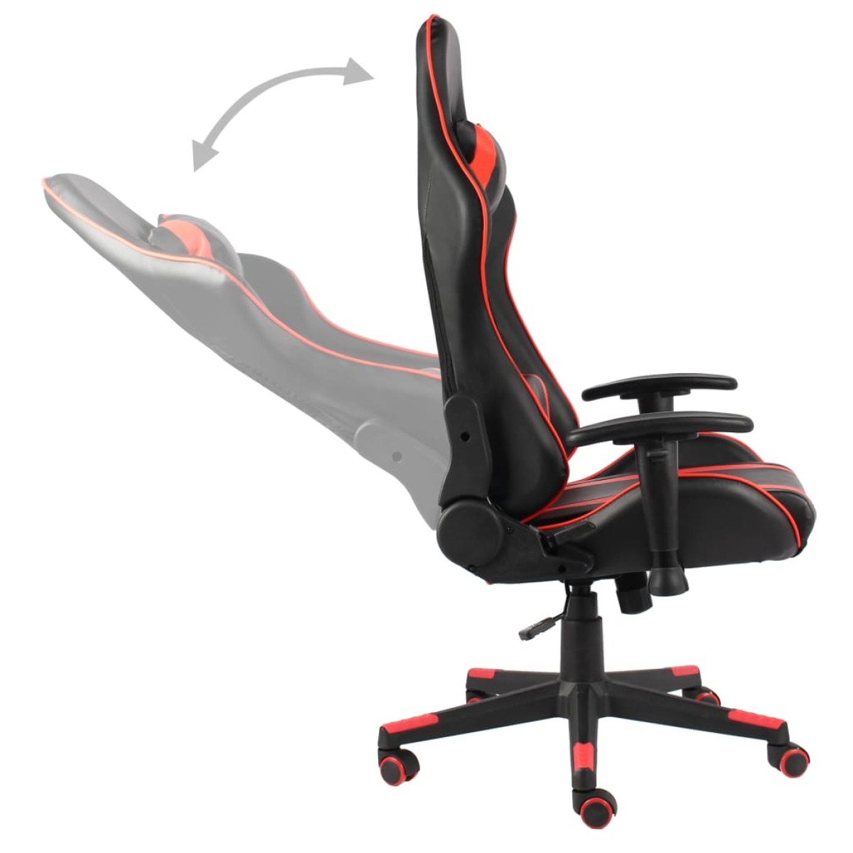 vidaXL Καρέκλα Gaming Περιστρεφόμενη Κόκκινη από PVC
