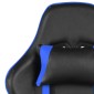 vidaXL Καρέκλα Gaming Περιστρεφόμενη με Υποπόδιο Μπλε PVC