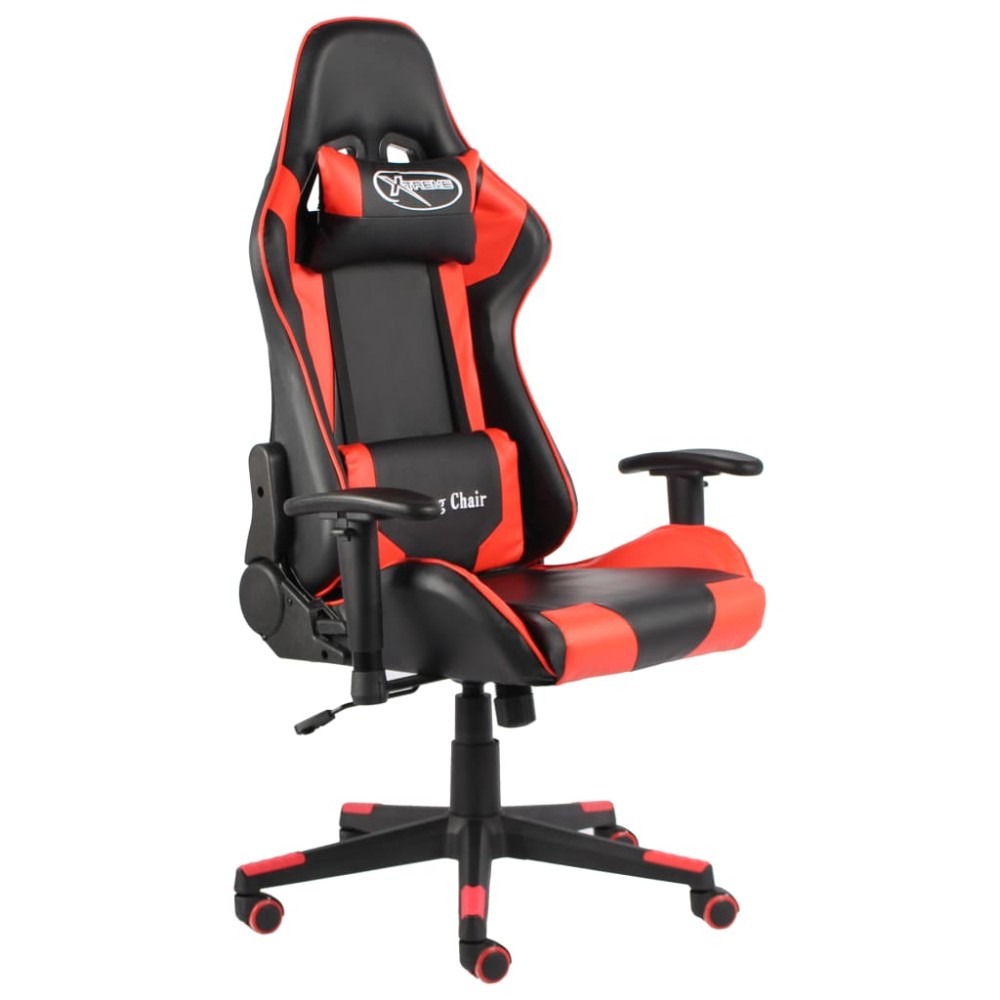 vidaXL Καρέκλα Gaming Περιστρεφόμενη Κόκκινη PVC