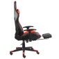 vidaXL Καρέκλα Gaming Περιστρεφόμενη με Υποπόδιο Κόκκινη PVC