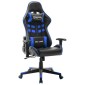 vidaXL Καρέκλα Gaming Μαύρο/Μπλε από Συνθετικό Δέρμα