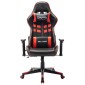 vidaXL Καρέκλα Gaming Μαύρο/Κόκκινο από Συνθετικό Δέρμα