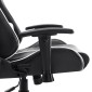 vidaXL Καρέκλα Gaming Ασπρόμαυρη από Συνθετικό Δέρμα